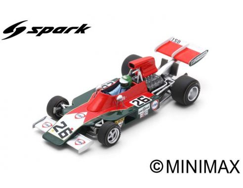 SPARK MODEL S7574 ISO IR HENRI PESCAROLO 1973 N 26 10th GERMAN GP 1 43