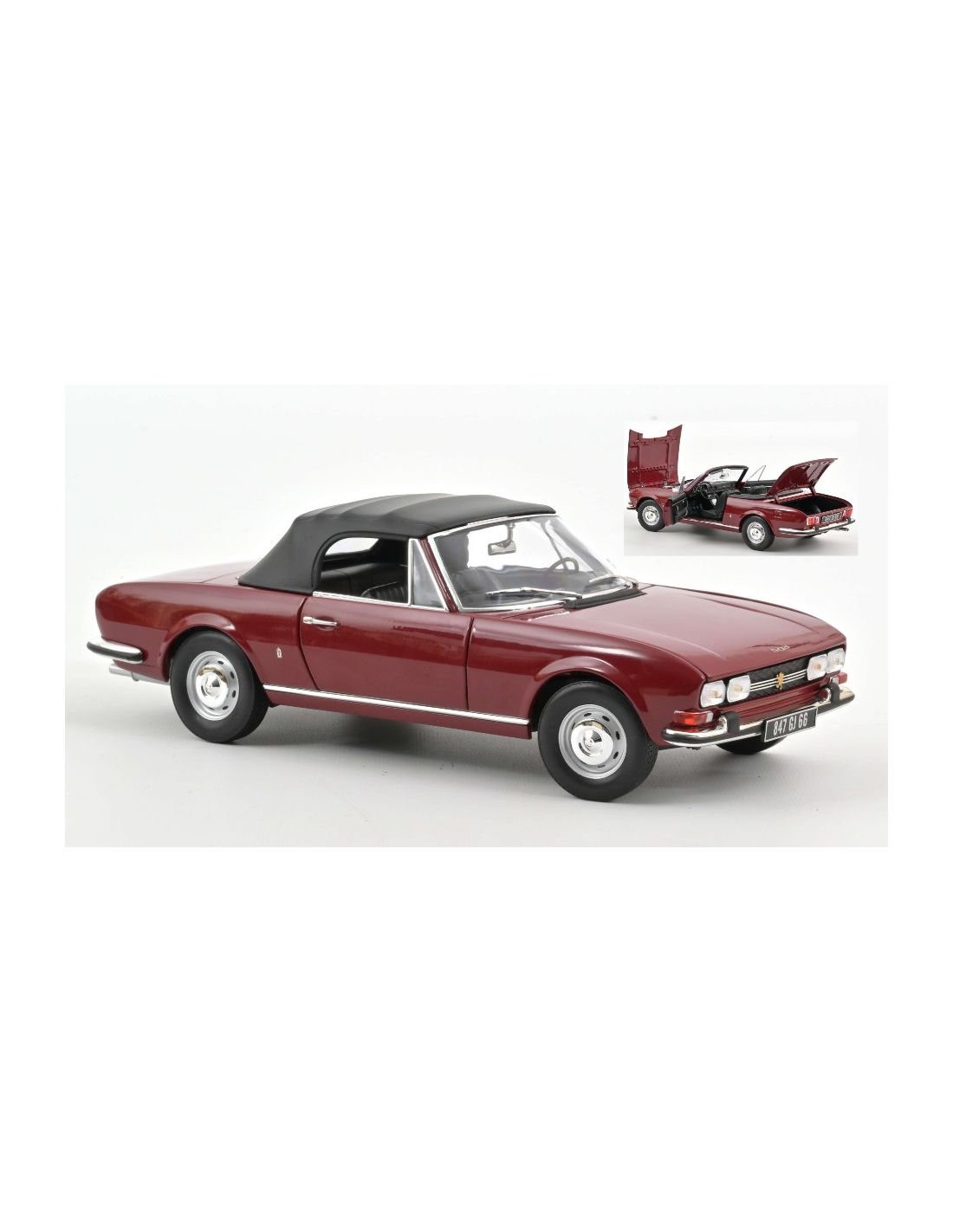 NOREV NV184818 PEUGEOT 504 CABRIOLET 1969 ANDALOU RED 1 18 Modellino