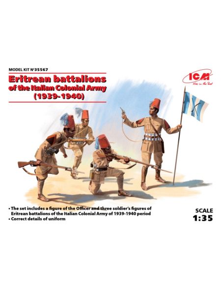 ICM ICM35567 ERITREAN BATTALIONS OF THE ITALIAN COLONIAL ARMY 1939-1940 KIT 1:35 Modellino