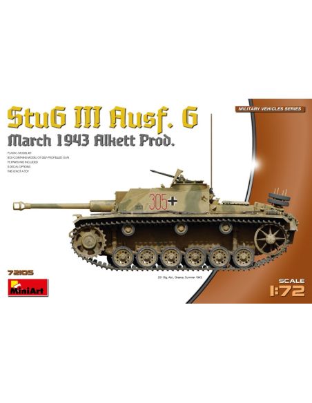 MINIART MIN72105 STUG III AUSF. G MARCH 1943 PROD.KIT 1:72 Modellino