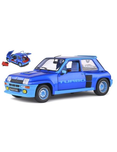 SOLIDO SL1801308 RENAULT R5 TURBO 1981 BLUE 1:18 Modellino