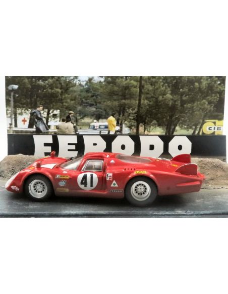 BEST MODEL BT9858D ALFA ROMEO 33/2 N.41 24 H LE MANS 1968 NINO VACCARELLA 1:43 Modellino