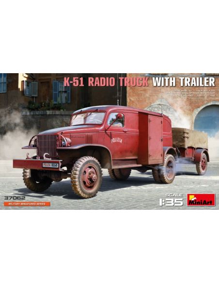 MINIART MIN37062 K-51 RADIO TRUCK W/TRAILER KIT 1:35 Modellino