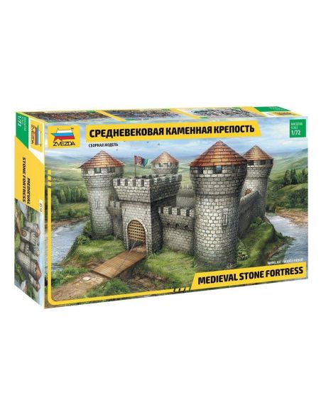 ZVEZDA Z8510 MEDIEVAL FORTRESS STONE KIT 1:72 Modellino