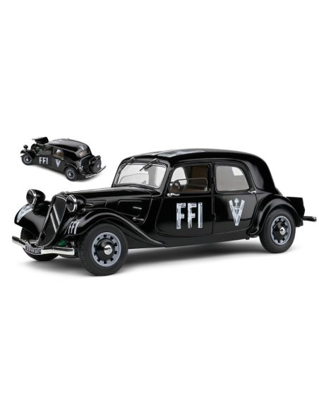 SOLIDO SL1800908 CITROEN TRACTION 7 FFI 1944 BLACK 1:18 Modellino