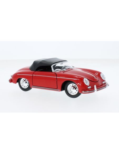 WELLY WE24106HBL PORSCHE 356 A SPEEDSTER CLOSED BLACK 1:24 Modellino