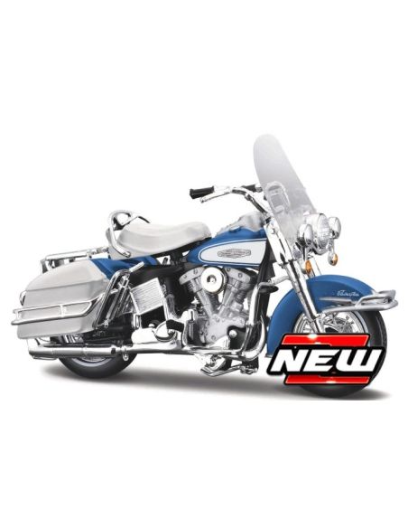 MAISTO MI23104 HARLEY DAVIDSON FLH ELECTRA GLIDE 1966 LIGHT BLUE 1:18 Modellino