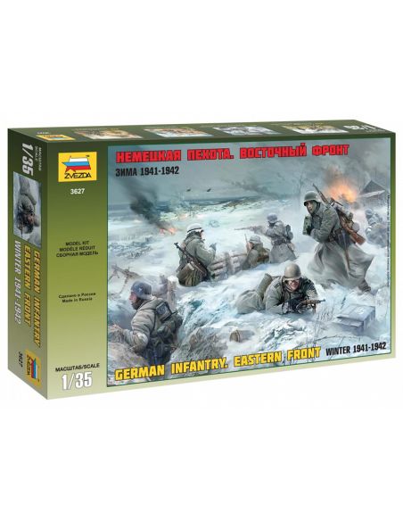 ZVEZDA Z3627 GERMAN INFANTRY WINTER 1941-42 KIT 1:35 Modellino