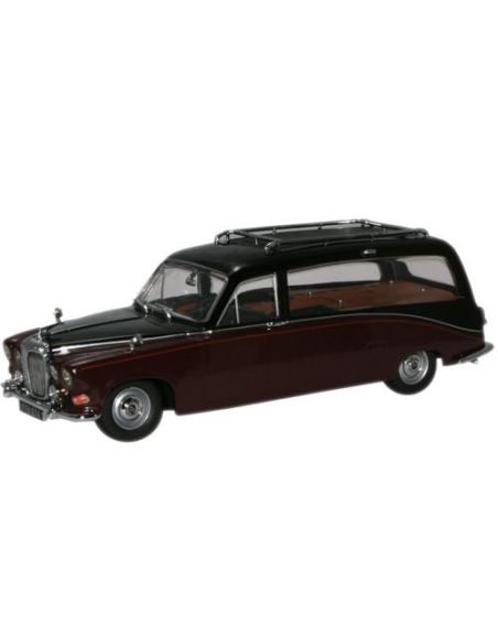 OXFORD OXFDS007 DAIMLER HEARSE BLACK/BURGUNDY 1:43 Modellino