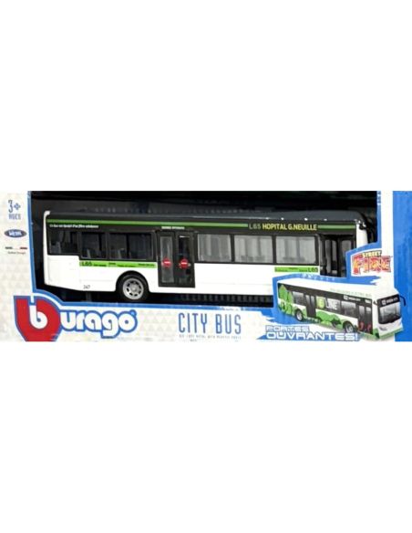 BBURAGO BU32102GW CITY BUS L65 HOSPITAL G.NEUVILLE cm 19 Modellino