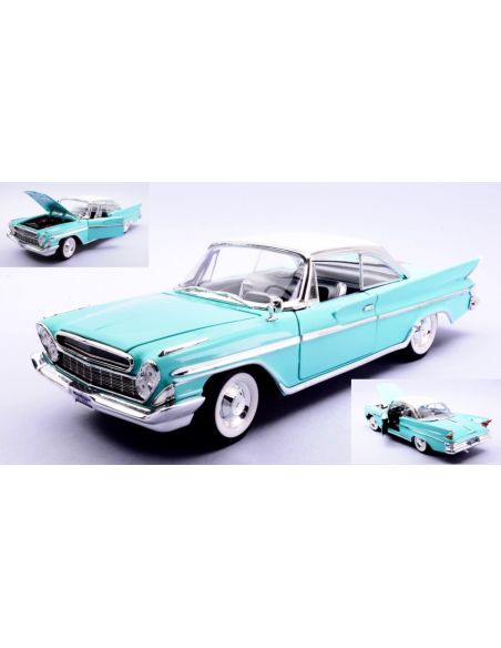 LUCKY DIE CAST LDC92738GN DESOTO ADVENTURER 1961 LIGHT GREEN AND WHITE ROOF 1:18 Modellino