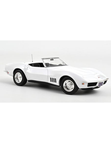 NOREV NV189038 CHEVROLET CORVETTE CONVERTIBLE 1969 CAN AM WHITE 1:18 Modellino