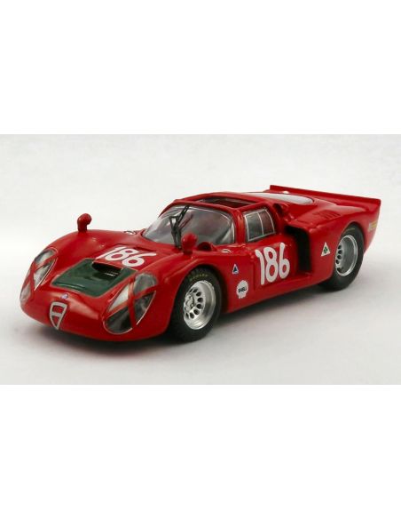 BEST MODEL BT9422-2 ALFA ROMEO 33.2 N.186 TARGA FLORIO 1968 I.GIUNTI-N.GALLI 1:43 Modellino