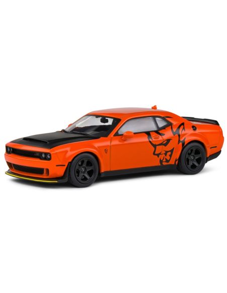 SOLIDO SL4310306 DODGE CHALLENGER SRT DEMON V8 6.2L COUPE 2018 ORANGE/BLACK 1:43 Modellino