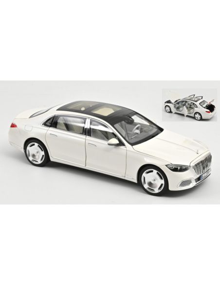 NOREV NV183918 MERCEDES MAYBACH S 680 4MATIC 2021 MET.DIAMOND WHITE 1:18 Modellino