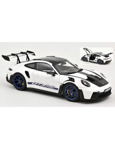 NOREV NV187353 PORSCHE 911 GT3 RS W/WEISSACH PACK 2022 WHITE/INDIGOBLUE 1:18 Modellino