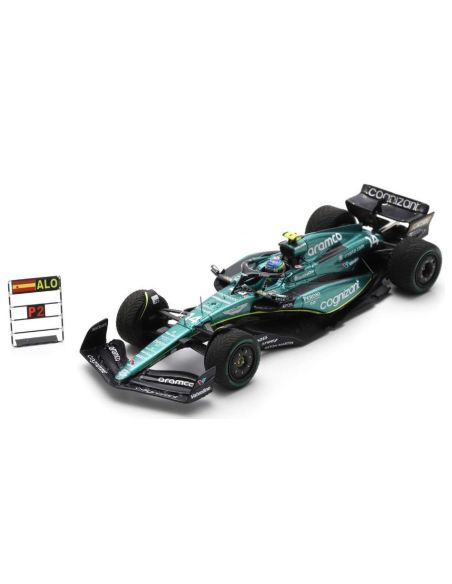 SPARK MODEL S8924 ASTON MARTIN N.14 2nd DUTCH GP 2023 FERNANDO ALONSO W/PIT BOARD 1:43 Modellino