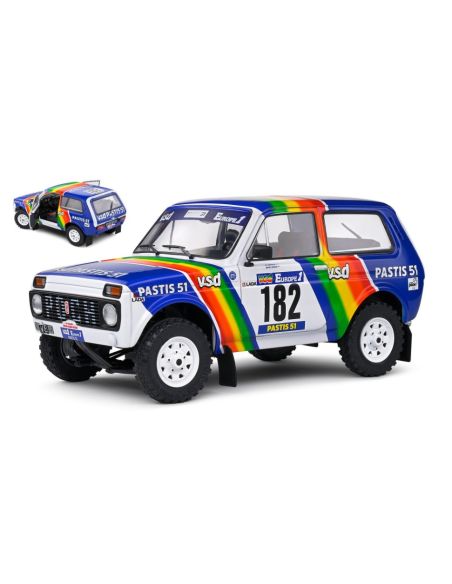 SOLIDO SL1807305 LADA NIVA N.182 RALLY PARIS-DAKAR 1984 J.P JABOUILLE-M.SARDOU 1:18 Modellino