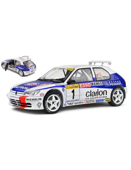 SOLIDO SL1808305 PEUGEOT 306 MAXI N.1 2nd RALLY MONTECARLO 1996 F.DELECOUR-H.SAUVAGE 1:18 Modellino