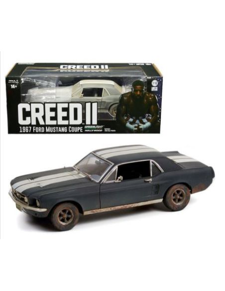 GREENLIGHT GREEN13626 FORD MUSTANG COUPE' CREED ii 2018 ADONIS CREED'S MATT BLACK 1:18 Modellino