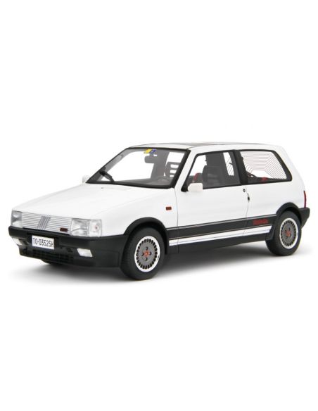 LAUDO RACING LM169B FIAT UNO TURBO I.E. ANTISKID 1988 WHITE 1:18 Modellino