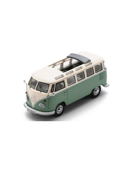 SCHUCO SH450729700 VW T1 SAMBA LIGHT GREEN DIE CAST 1:43 Modellino