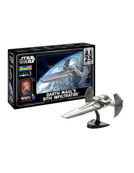 REVELL RV05638 GIFT SET EPISODE 1 25th DARTH MAUL'S SITH INFILTRATO KIT 1:120 Modellino