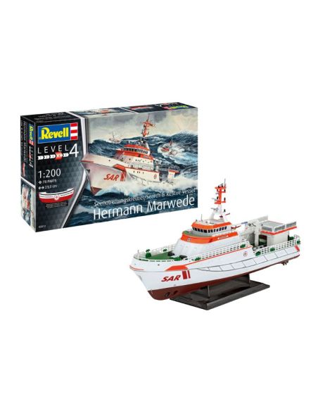 REVELL RV05812 SEARCH & RESCUE VESSEL HERMANN MARWEDE 1:200 Modellino