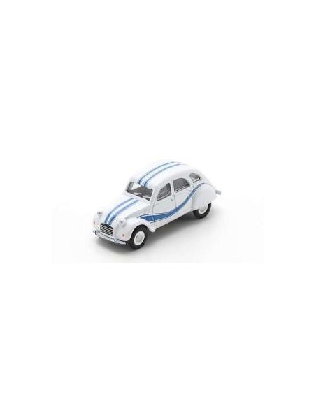 SCHUCO SH452675700 CITROEN 2CV WHITE/BLUE DIE CAST 1:87 Modellino