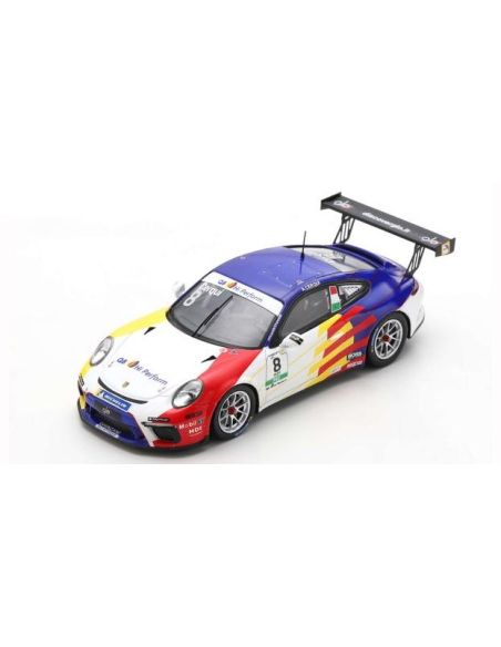 SPARK MODEL SI017 PORSCHE 911 GT3 CUP N.8 CARRERA CUP ITALIA CHAMPION 2021 ALBERTO CERQUI Modellino