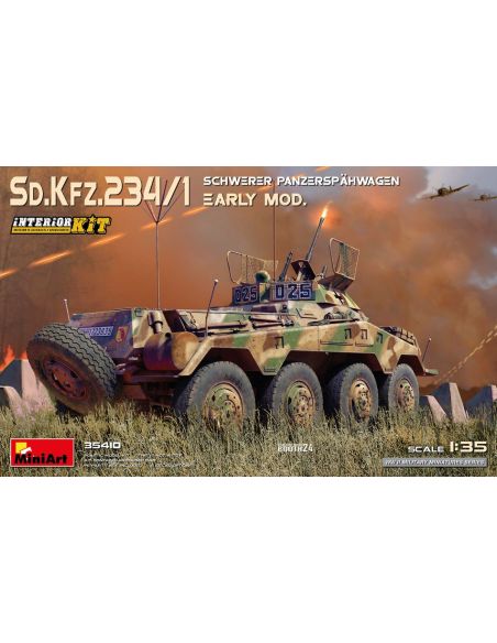 MINIART MIN35410 Sd.Kfz.234/1 SCHWERER PANZERSPAHWAGEN (2cm) EARLY MOD.INTERIOR KIT 1:35 Modellino