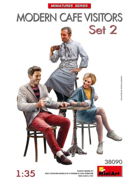 MINIART MIN38090 MODERN CAFE VISITORS SET 2 KIT 1:35 Modellino