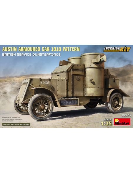 MINIART MIN39023 AUSTIN ARMOURED CAR 1918 PATTERN BRITISH SERVICE DUNSTERFORCE KIT 1:35 Modellino