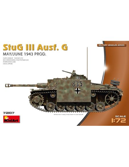 MINIART MIN72107 STUG III Ausf.G MAY/JUNE 1943 PROD.KIT 1:72 Modellino