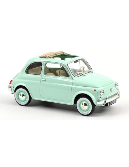 NOREV NV187777 FIAT 500 L 1968 PASTEL BLUE W/SPECIAL BIRTH PACK 1:18 Modellino