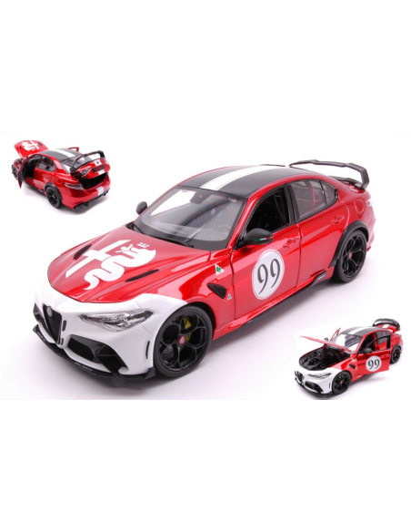 BBURAGO BU11049 ALFA ROMEO GIULIA GTAM 2020 RED 1:18 Modellino