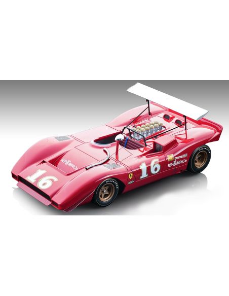 TECNOMODEL TMD18256D FERRARI 612P CAN-AM N.16 RIVERSIDE 1969 C.AMON 1:18 Modellino