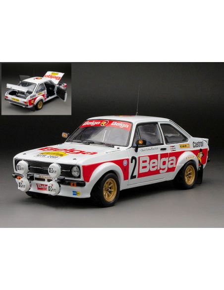 SUNSTAR SS4860 FORD ESCORT RS 1800 N.2 RALLY DU CONDROZ 1979 MIKKOLA-HERTZ 1:18 Modellino