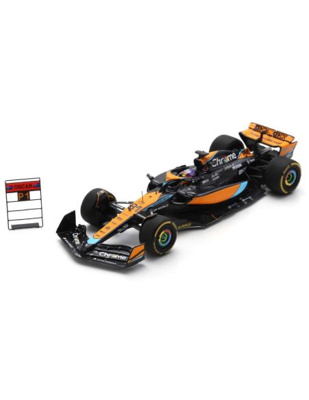 SPARK MODEL S8927 MCLAREN MCL60 N.81 1st POLE QATAR GP 2023 O.PIASTRI W/PIT BOARD 1:43 Modellino