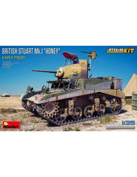 MINIART MIN35421 BRITISH STUART Mk.I HONEY EARLY PROD. INTERIOR KIT 1:35 Modellino