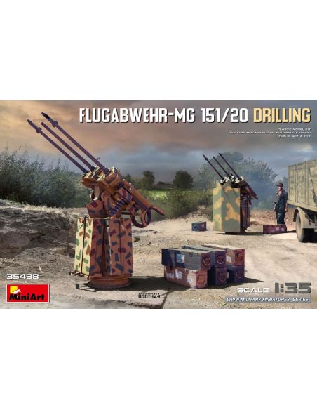 MINIART MIN35438 FLUGABWEHR-MG 151/20 DRILLING KIT 1:35 Modellino