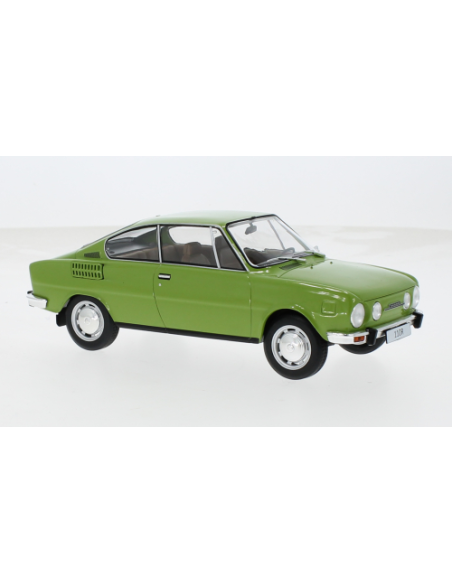 WHITEBOX WB124227 SKODA 110R 1970 GREEN 1:24 Modellino