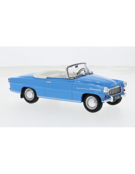 WHITEBOX WB124228 SKODA FELICIA CABRIO 1959 LIGHT BLUE 1:24 Modellino