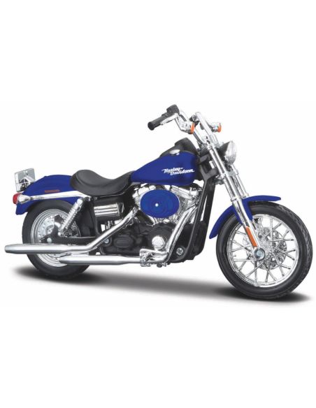 MAISTO MI23103 HARLEY DAVIDSON DYNA STREET BOB 2006 BLUE 1:18 Modellino