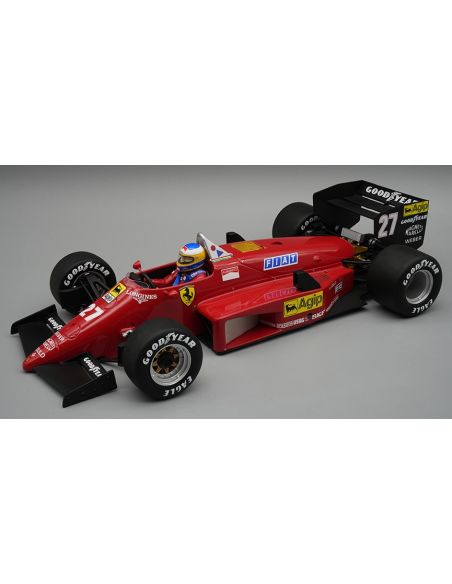 TECNOMODEL TMD18322B FERRARI 156-85 CANADA GP 1985 MICHELE ALBORETO W/DRIVER 1:18 Modellino