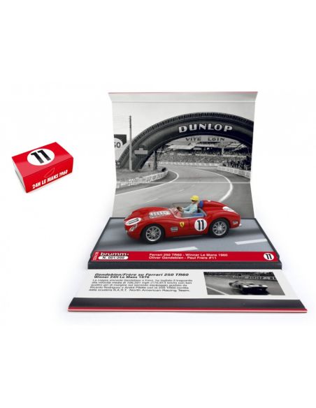 BRUMM BMS2426 FERRARI 250 TR60 N.11 1st 24 H LE MANS 1960 GENDEBIEN-FRERE 1:43 LIM.200 Modellino