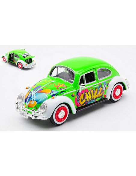 MOTORMAX MTM79598 VW BEETLE GRAFFITI VARIOUS COLOURS 1:24 Modellino