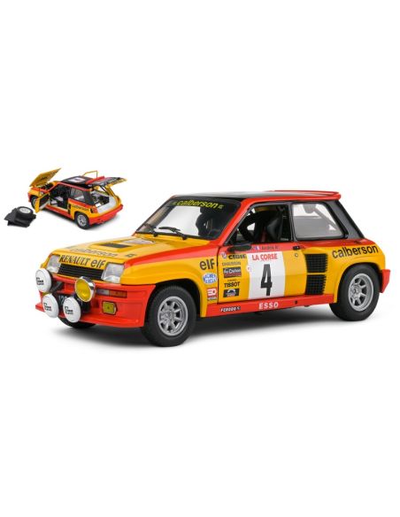 SOLIDO SL1801314 RENAULT R5 TURBO N.4 TOUR DE CORSE 1980 W/LIGHTS RAGNOTTI-ANDRIE 1:18 Modellino