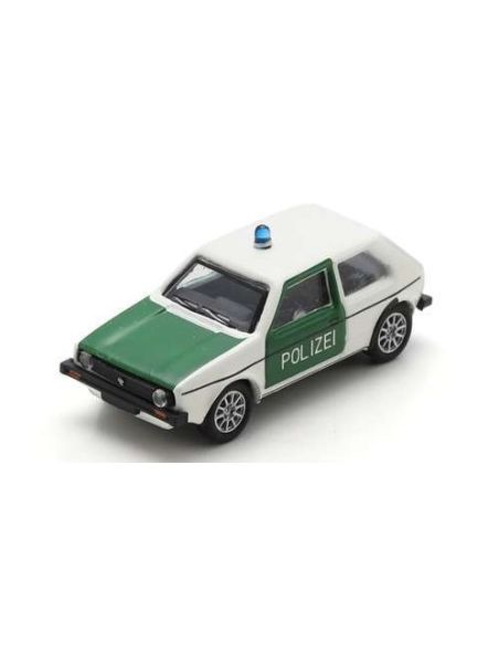 SCHUCO SH452677500 VW GOLF I POLIZEI (DIE CAST) 1:87 Modellino