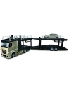 BBURAGO BU31458 MERCEDES ACTROS 2545 MULTICAR CARRIER + VW POLO GTI 2016 GOLD 1:43 Modellino